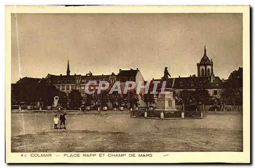 Ansichtskarte AK Colmar Place Rapp et Champ de Mars