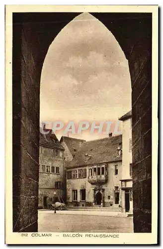 Cartes postales Colmar balcon Renaissance