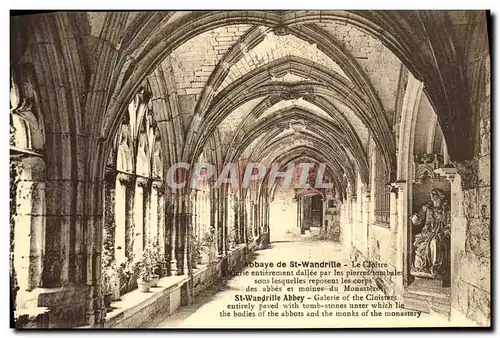 Ansichtskarte AK Abbaye de St Wandrille Le cloitre