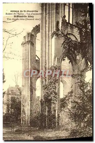 Ansichtskarte AK Abbaye de St Wandrille Ruines de l Eglise Vue d ensemble