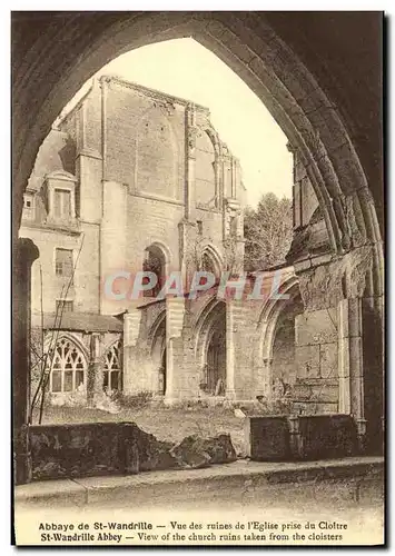 Ansichtskarte AK Abbaye de St Wandrille Vue des ruines de l Eglise prise du Cloitre