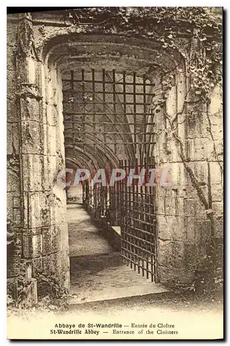 Cartes postales Abbaye de St Wandrille Entree du Cloitre