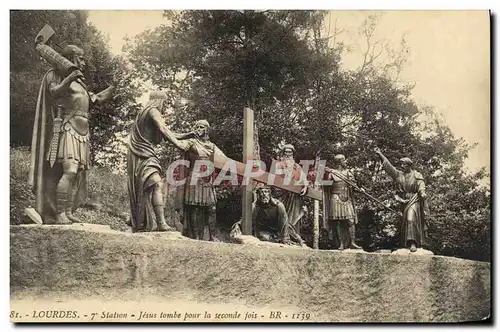 Cartes postales Lourdes Station Jesus tombe pour la seconde fois