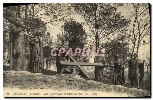 Cartes postales Lourdes Station Jesus tombe pour la troisieme fois