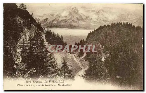 Cartes postales Jura Touriste La Faucille Plaine de Gex Lac Geneve et Mont blanc