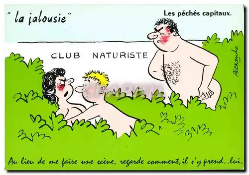 Moderne Karte La Colere Les Peches Capitaux Club naturiste