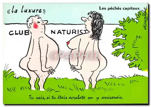 Cartes postales moderne Les Peches Capitaux La luxure Club naturiste