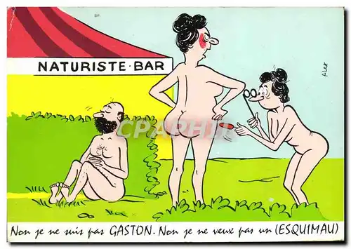 Cartes postales moderne Naturiste Bar