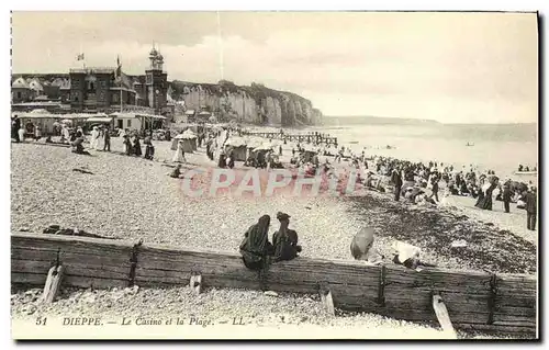 Cartes postales Dieppe Le Casino et la Plage