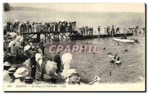 Cartes postales Dieppe Le Plage et L Estacade