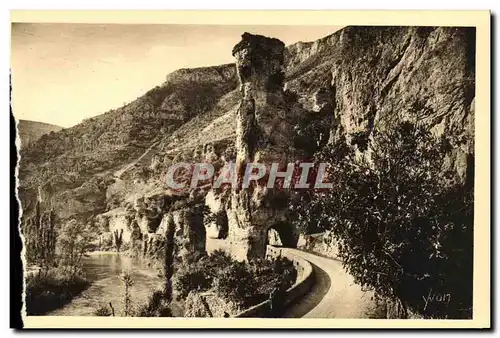Cartes postales Gorges du Tarn Pougnadoire Route de Sainte enimie a la malene