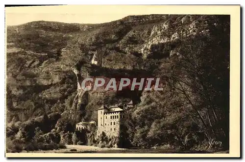 Cartes postales Gorges du Tarn Chateau de La Caze XV e siecle cu des bords du Tarn