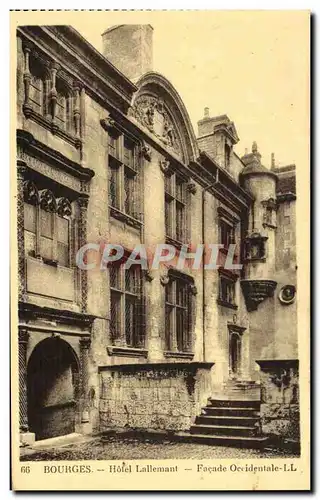 Cartes postales Bourges Hotel Lallemant Facade Occiddentale