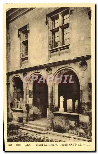 Cartes postales Bourges Hotel Lallemant Loggia XVl e siecle