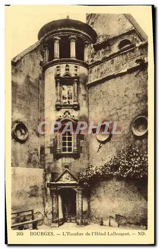 Ansichtskarte AK Bourges L Escalier de l Hotel Lallemant