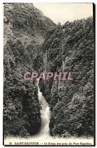 Cartes postales Saint Sauveur La Gorge vue prise du Pont Napoleon