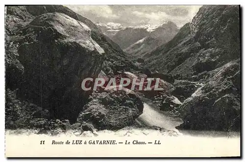 Cartes postales Route de Luz a Gavarnie Le Chaos