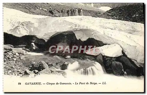 Cartes postales Gavarnie Cieque de Gavarnie Le Pont de Neige