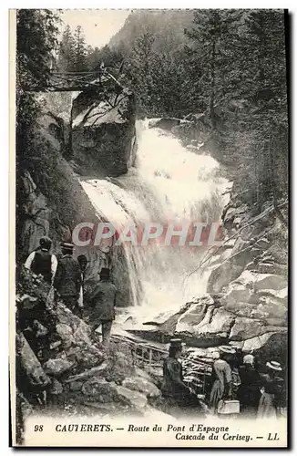 Ansichtskarte AK Cauterets Route du Pont d Espagne Cascade du Cerisey