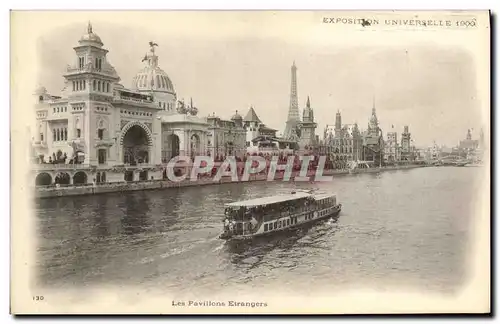 Cartes postales Exposition Universelle 1900 Paris Les Pavillons Etrangers Tour Eiffel Peniche