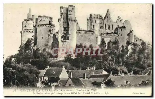 Ansichtskarte AK Chateau de Pierrefonds en Runnes Construit en 1390