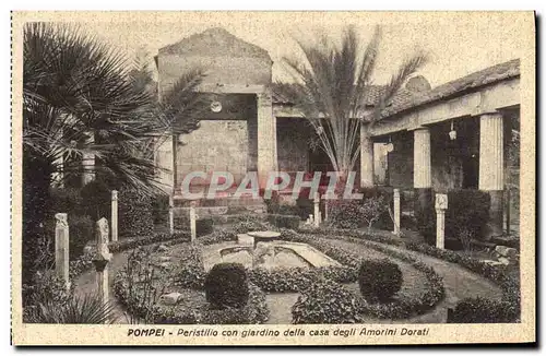 Ansichtskarte AK Pompei Peristilio con giardino della casa degli Amorini Dorati