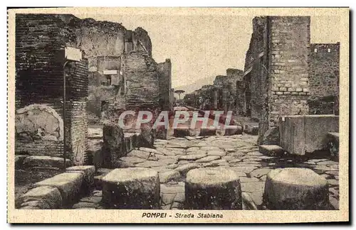 Ansichtskarte AK Pompei Strada Stabiana
