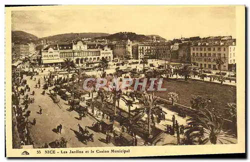 Ansichtskarte AK Nice Les Jardins et le Casino Municipal