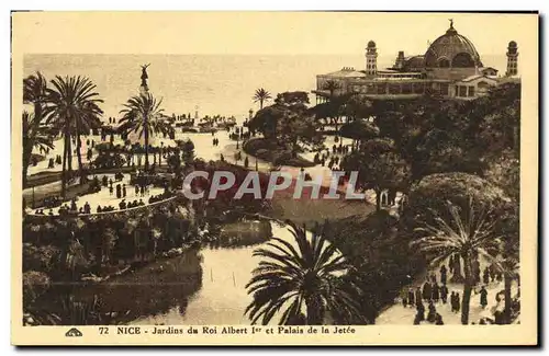 Ansichtskarte AK Nice Les Jardins du Roi Albert 1er et palais de la jetee