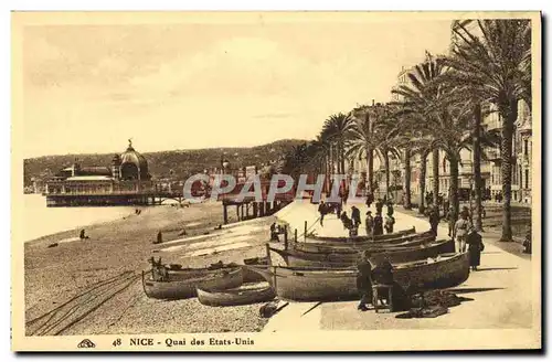 Cartes postales Nice Quai des Etats Unis Bateaux