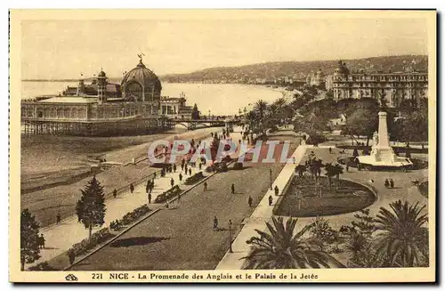 Cartes postales Nice La Pomenade des Anglais et le Palais de la Jetee