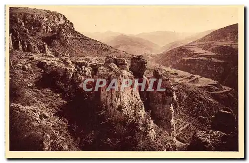 Cartes postales Gorges Du Tarn Sainte Enimie Meyrueis Le canon de la Jonte et le massif de l Aigoual