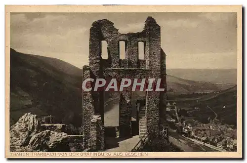 Ansichtskarte AK Traben Trarbach von der Grafinburg aus gesehen