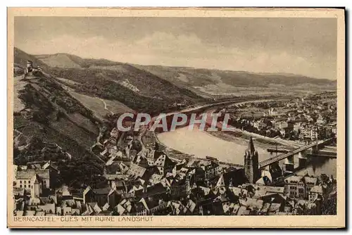 Ansichtskarte AK Berncastel Cues Mit Ruine Landshut