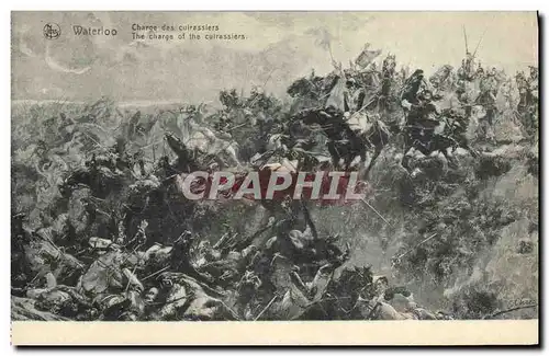 Cartes postales Waterloo Charge des cuirassiers Militaria