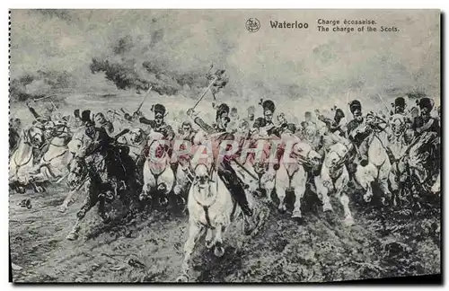 Cartes postales Waterloo Charge ecossaise Militaria