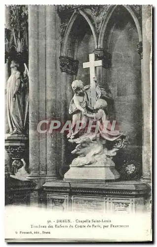 Ansichtskarte AK Dreux Chapelle Saint Louis Tombeau des Enfants du Comte de Paris Par Franceschi