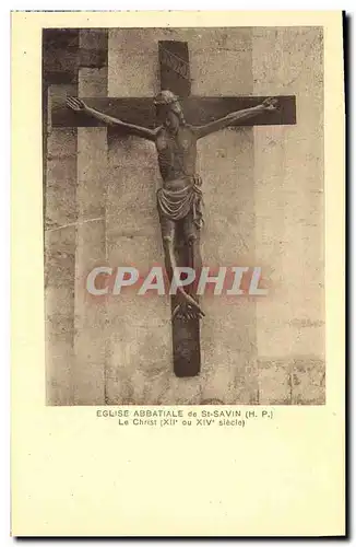 Ansichtskarte AK St Savin L Eglise Abbatiale Le Christ