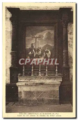 Cartes postales St Savin L Eglise Abbatiale Autel et retable