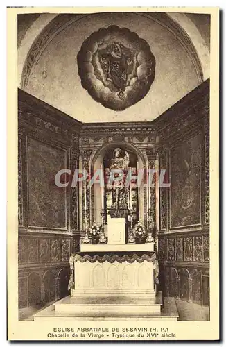 Cartes postales St Savin L Eglise Abbatiale Chapelle de la Vierge Tryptique