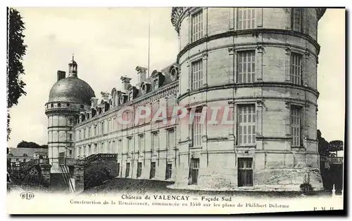 Cartes postales Chateau de Valencay Facade Sud