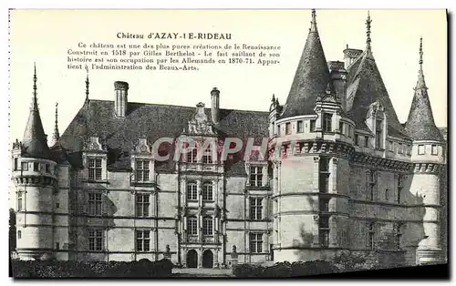 Cartes postales Chateau d Azay Le Rideau