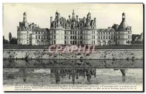 Ansichtskarte AK Chateau de Chambord Facade Ouest