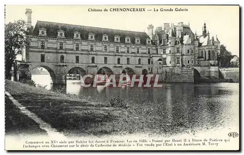 Ansichtskarte AK Chateau de Chenonceaux La Grande Galerie