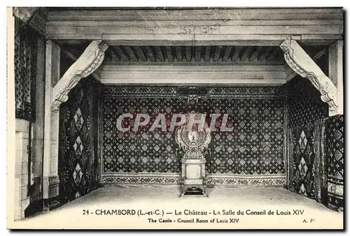 Ansichtskarte AK Chateau de Chambord La Salle du Conseil de Louis XV