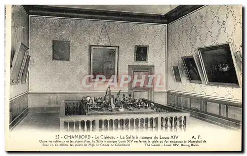 Ansichtskarte AK Chateau de Chambord La Salle a manger de Louis XIV