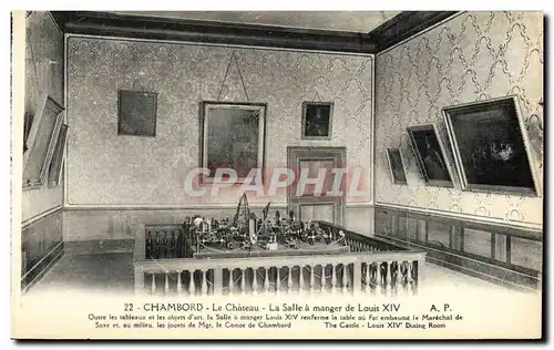 Cartes postales Chateau de Chambord La Salle a manger de Louis XIV