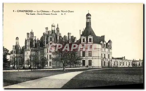 Ansichtskarte AK Chateau de Chambord Facade Nord Ouest