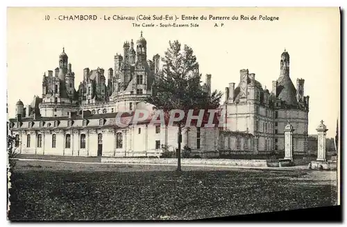 Cartes postales Chambord Le Chateau Entree du Parterre du Roi de Pologne