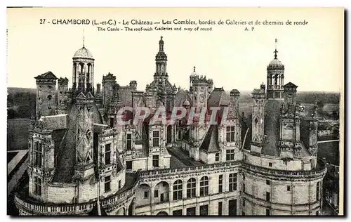 Ansichtskarte AK Chambord Le Chateau Les combles bordes de galeries et de chemins de ronde